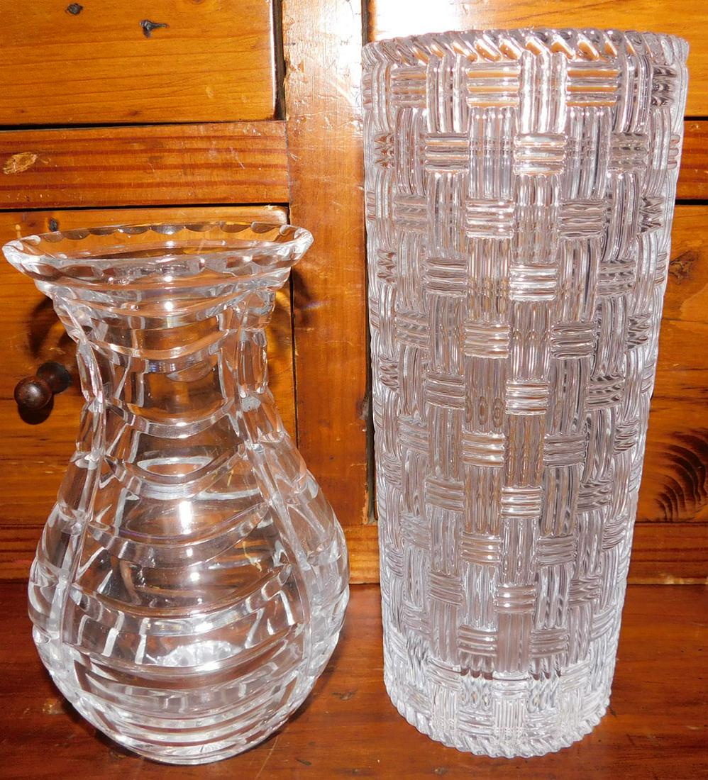 2 Tiffany & Co. Crystal Vases: 2 Tiffany & Co. Crystal Vases. Up to 8" H PLEASE REFER TO OUR "TERMS OF SALE" FOR FULL DISCLOSURE OF OUR POLICY. THANK YOU!"