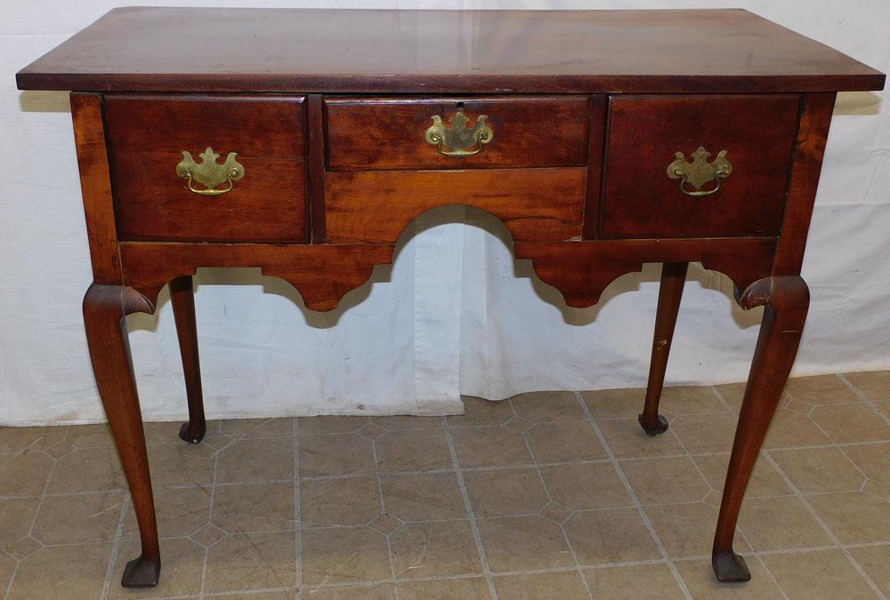 19th C Cherry Queen Anne Lowboy (1 of 5)