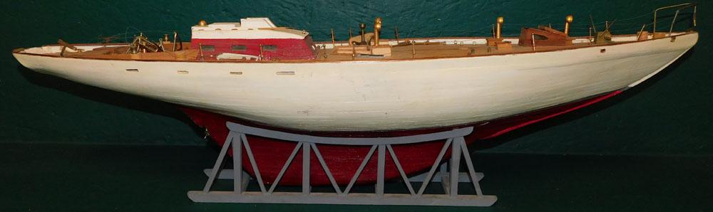 Painted Wood Ship Model (1 of 4)