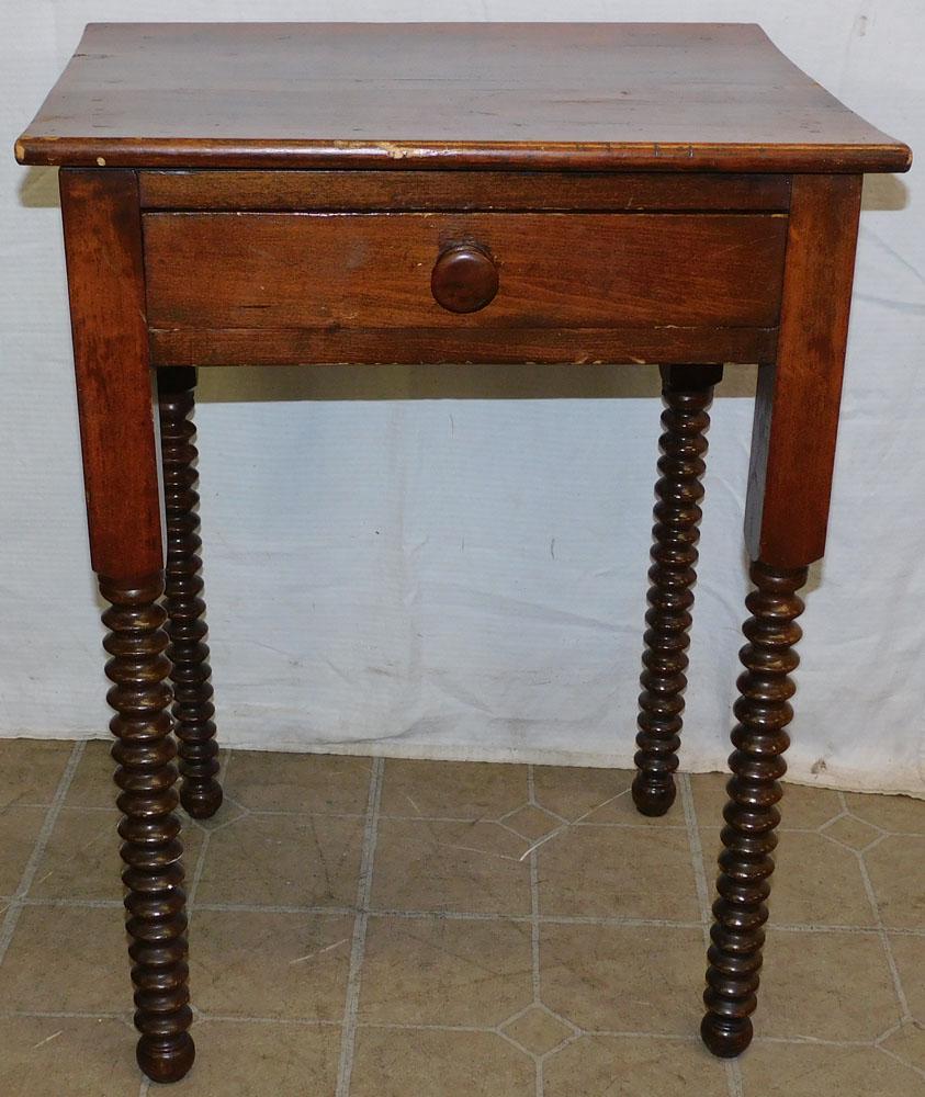 19th C Cherry 1 Drawer Jenny Lind Stand (1 of 4)