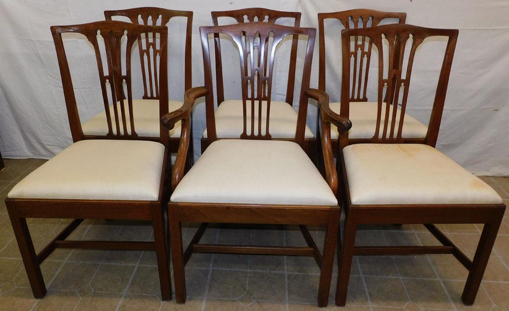 Set 6 Mahogany Dining Chairs By Biggs (1 of 5)