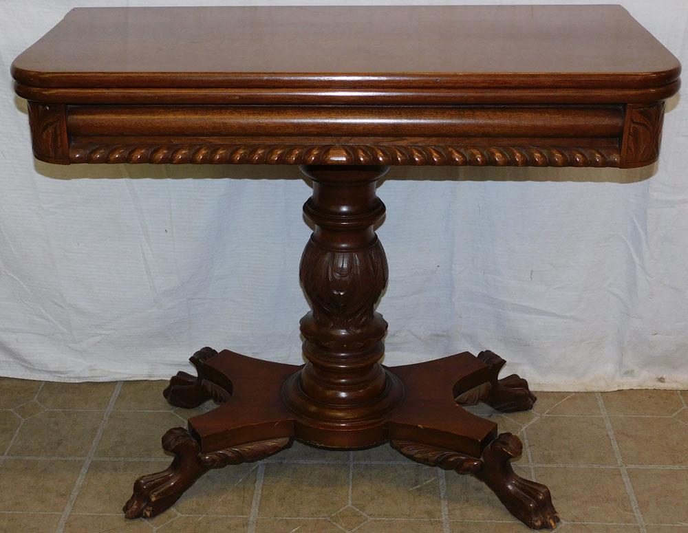 Empire Mahogany Carved Game Table (1 of 6)