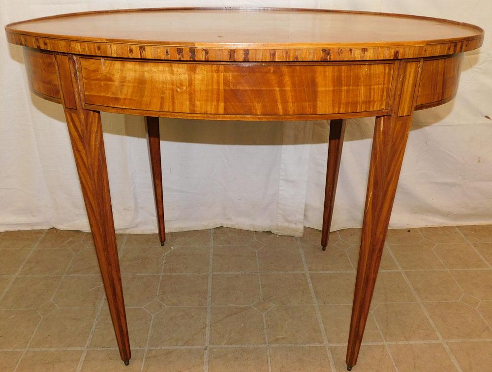 Mahogany Inlay Banded Top Tea Table (1 of 4)
