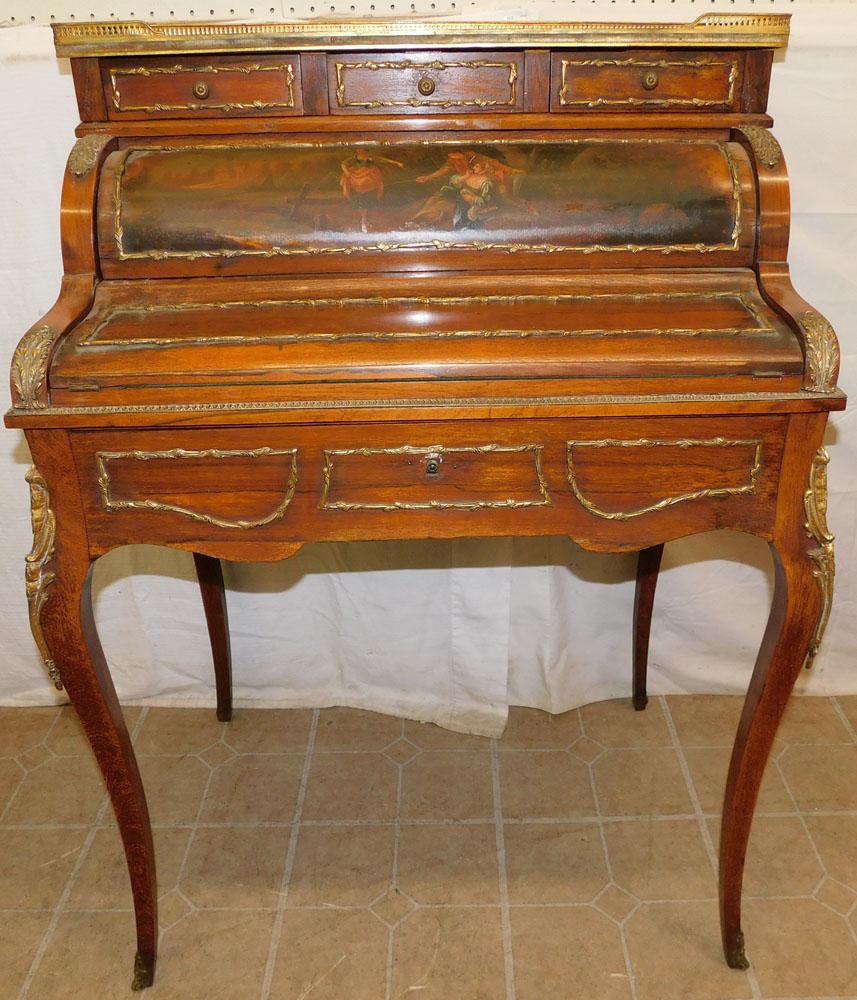 Louis XV Rosewood Paint Decorated Desk (1 of 8)