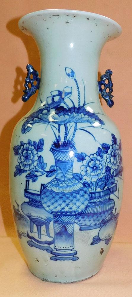 Antique Oriental Blue & White Vase (1 of 4)