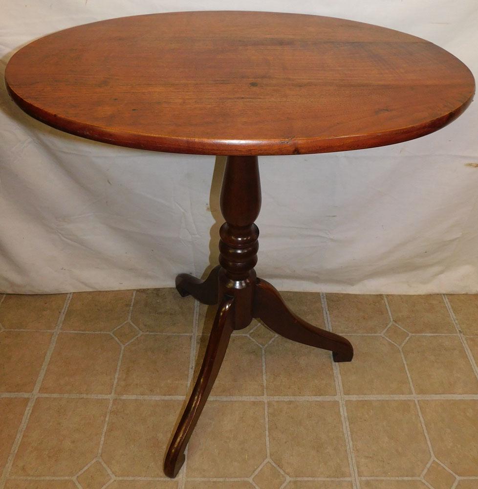 Antique Walnut Tilt Top Candle Stand (1 of 3)