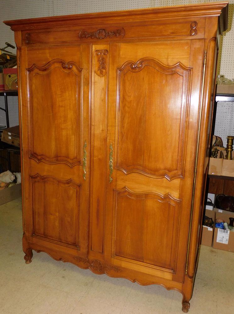 Antique Walnut French Wardrobe (1 of 8)