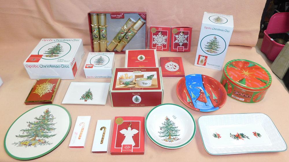 Lot Spode Christmas Tree & Lenox Items (1 of 2)
