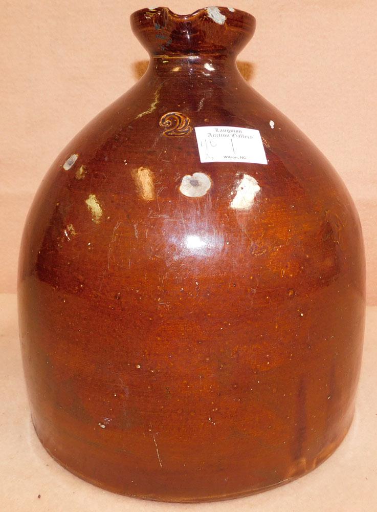 Brown 2 Gallon stoneware Whiskey Jug (1 of 3)