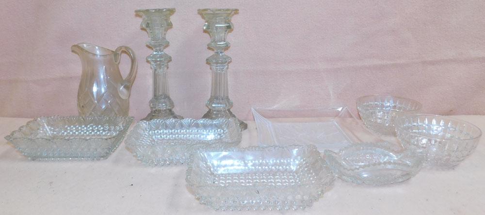 Lot Clear Glass Items (1 of 2)