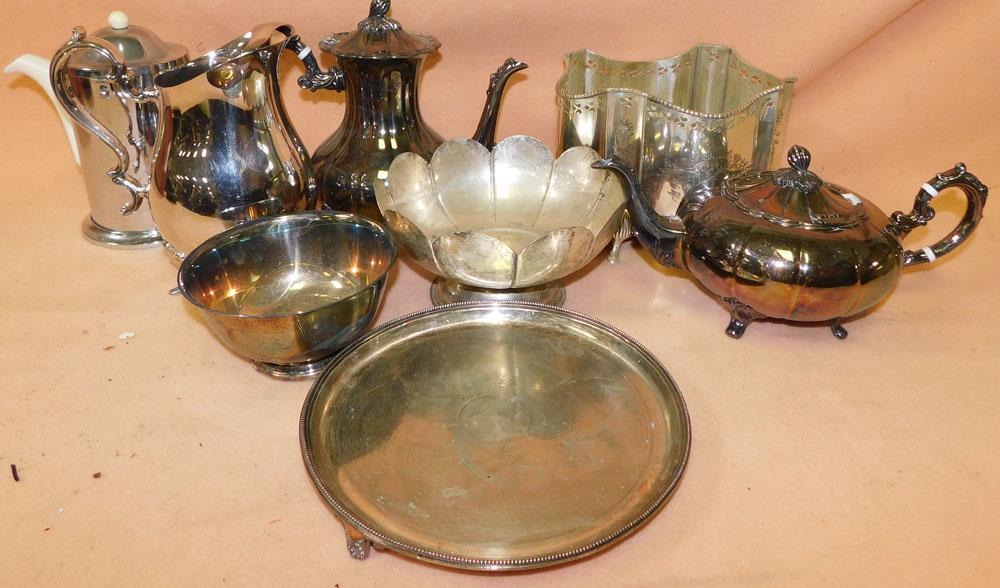 Lot Silver Plate Items: Lot Silver Plate Items. "ALL DESCRIPTIONS AND ANY CONDITION STATEMENT GIVEN BY LANGSTON AUCTION GALLERY ARE STRICTLY OPINIONS AND LANGSTON'S SHALL HAVE NO RESPONSIBILITY FOR ERRORS OR OMISSIONS. THE A