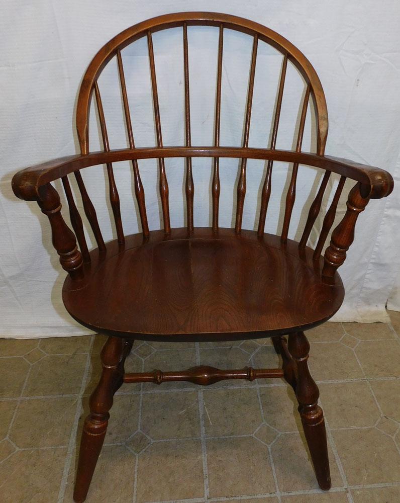 Chestnut Windsor Style Arm Chair By Nichols & Stone (1 of 5)