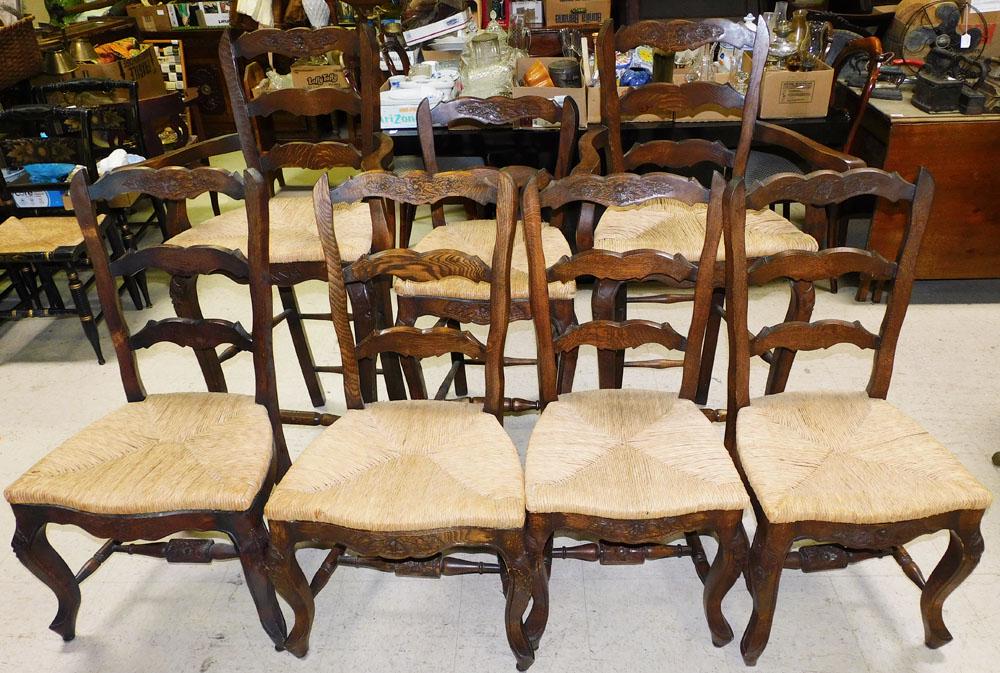 Three Stools & Four Ladder Back Chairs (1 of 8)