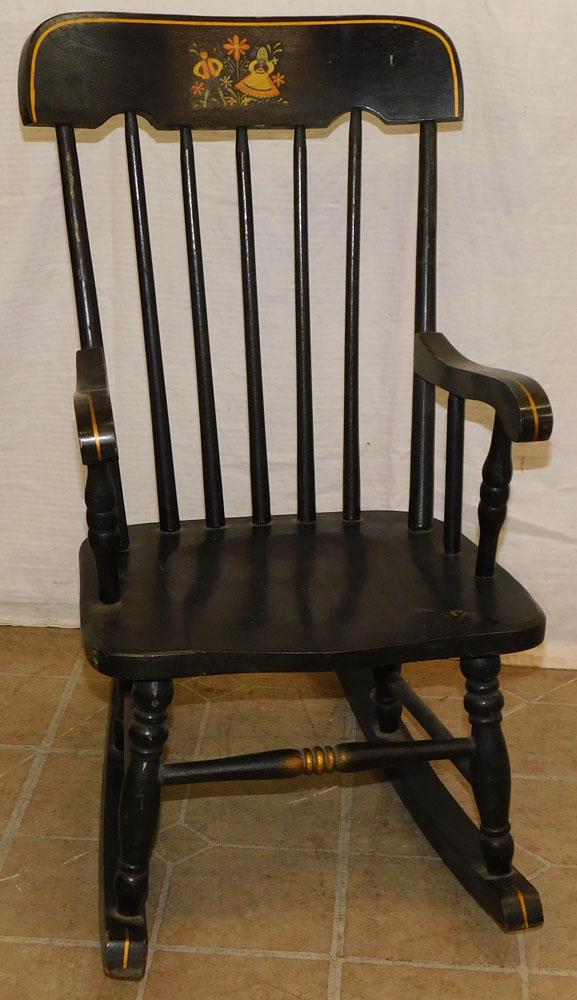 Childs Paint Decorated Boston Rocker (1 of 3)