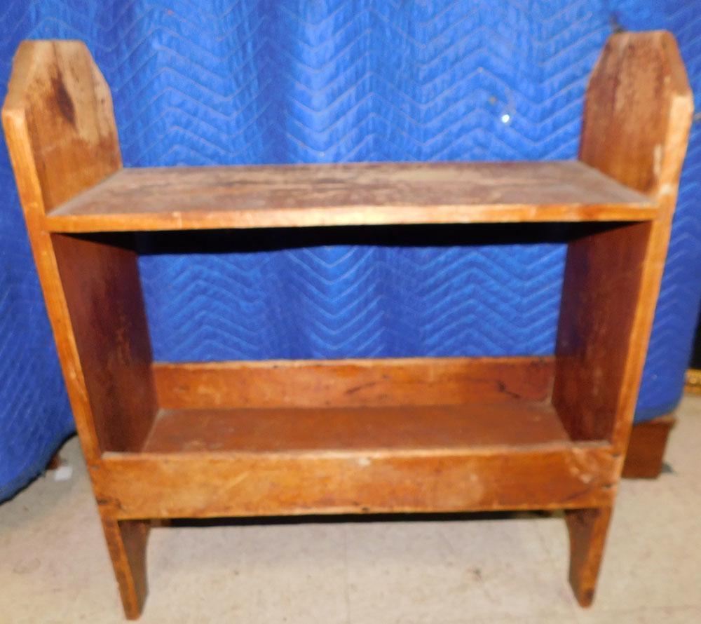 Antique Pine Bucket Bench (1 of 2)