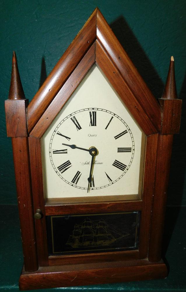 Pine Seth Thomas Steeple Clock (1 of 3)