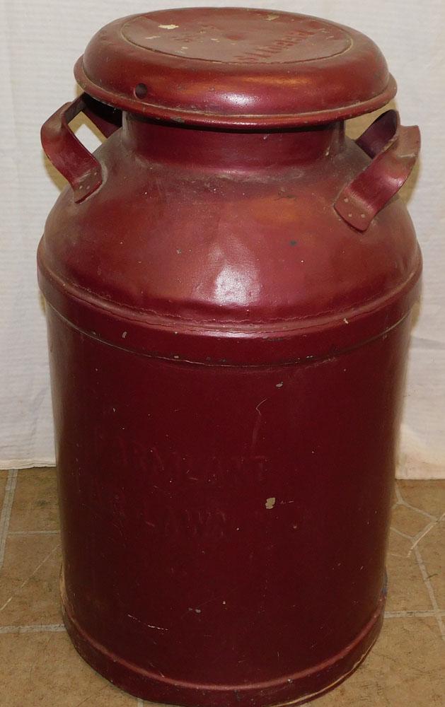 Painted Metal Milk Can (1 of 4)