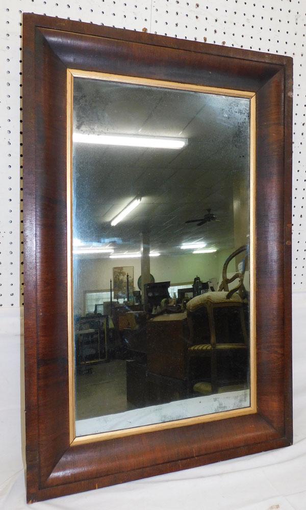 Antique Mahogany Ogee Framed Mirror (1 of 4)
