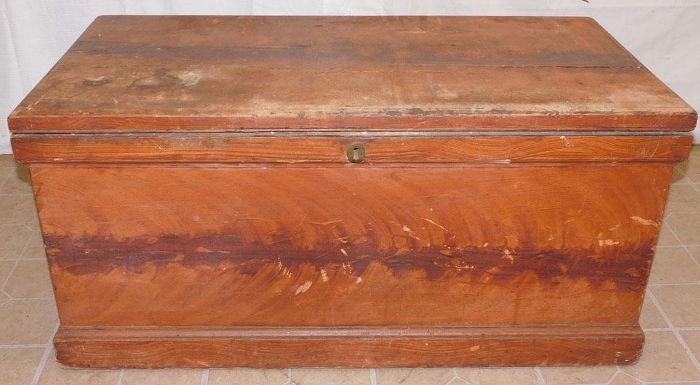 Antique Grain Painted Blanket Chest (1 of 5)