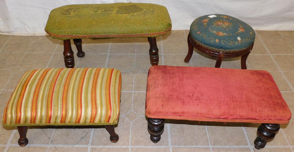 Lot of Antique Foot Stools (1 of 5)