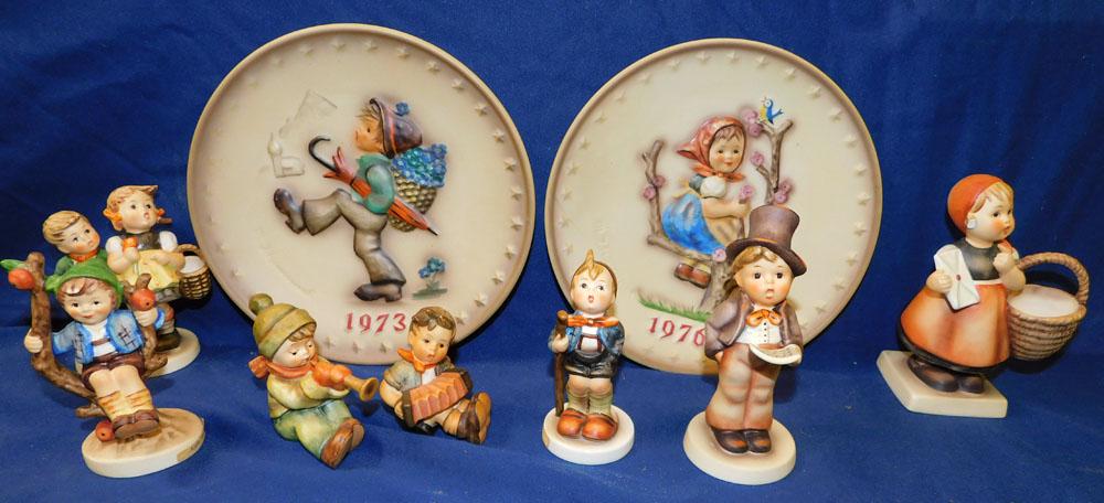 Lot Hummel Figures: Lot Hummel Figures. "ALL DESCRIPTIONS AND ANY CONDITION STATEMENT GIVEN BY LANGSTON AUCTION GALLERY ARE STRICTLY OPINIONS AND LANGSTON'S SHALL HAVE NO RESPONSIBILITY FOR ERRORS OR OMISSIONS. THE ABSEN