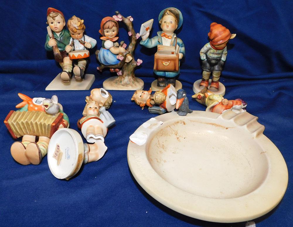 Lot Hummel Figures (Damaged): Lot Hummel Figures (Damaged). "ALL DESCRIPTIONS AND ANY CONDITION STATEMENT GIVEN BY LANGSTON AUCTION GALLERY ARE STRICTLY OPINIONS AND LANGSTON'S SHALL HAVE NO RESPONSIBILITY FOR ERRORS OR OMISSIONS.