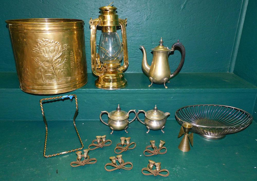 Lot Brass & Silver Plate Items (1 of 2)
