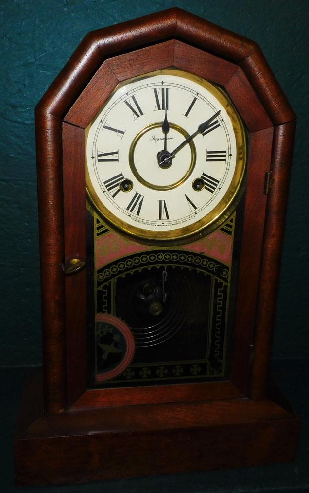 Victorian Walnut Shelf Clock By Ingraham (1 of 4)