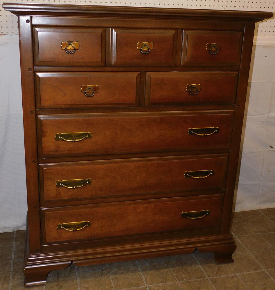 Cherry 5 Drawer Chest By Bassett Furniture (1 of 6)