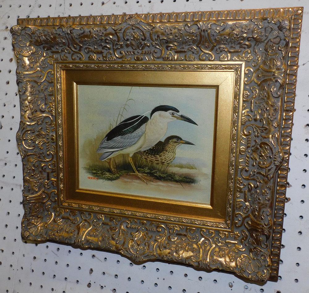 Oil On Canvas Shore Birds - Signed (1 of 3)