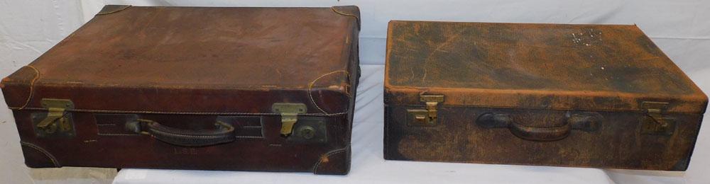 Two Vintage Leather Suit Cases (1 of 4)