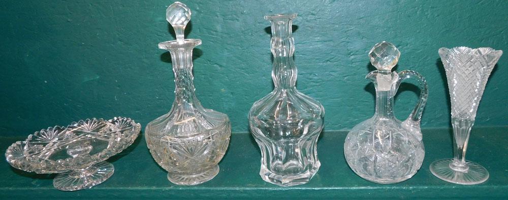 Lot Cut Glass Items (1 of 2)