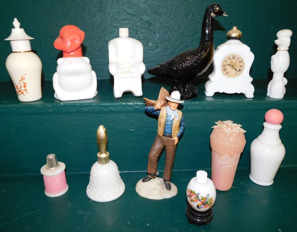 Lot Avon Perfume Bottles, (Some Are Milk Glass) (1 of 4)
