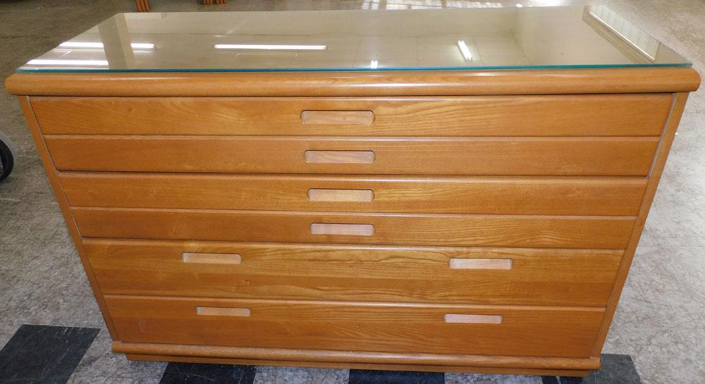 Modern Chestnut 4 Drawer Chest By Thomasville (1 of 4)