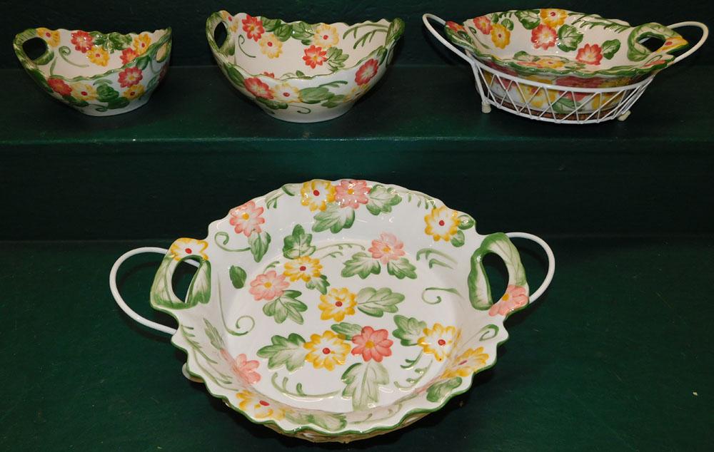 Lot Graduated Porcelain Serving Dishes By Temptations (1 of 4)