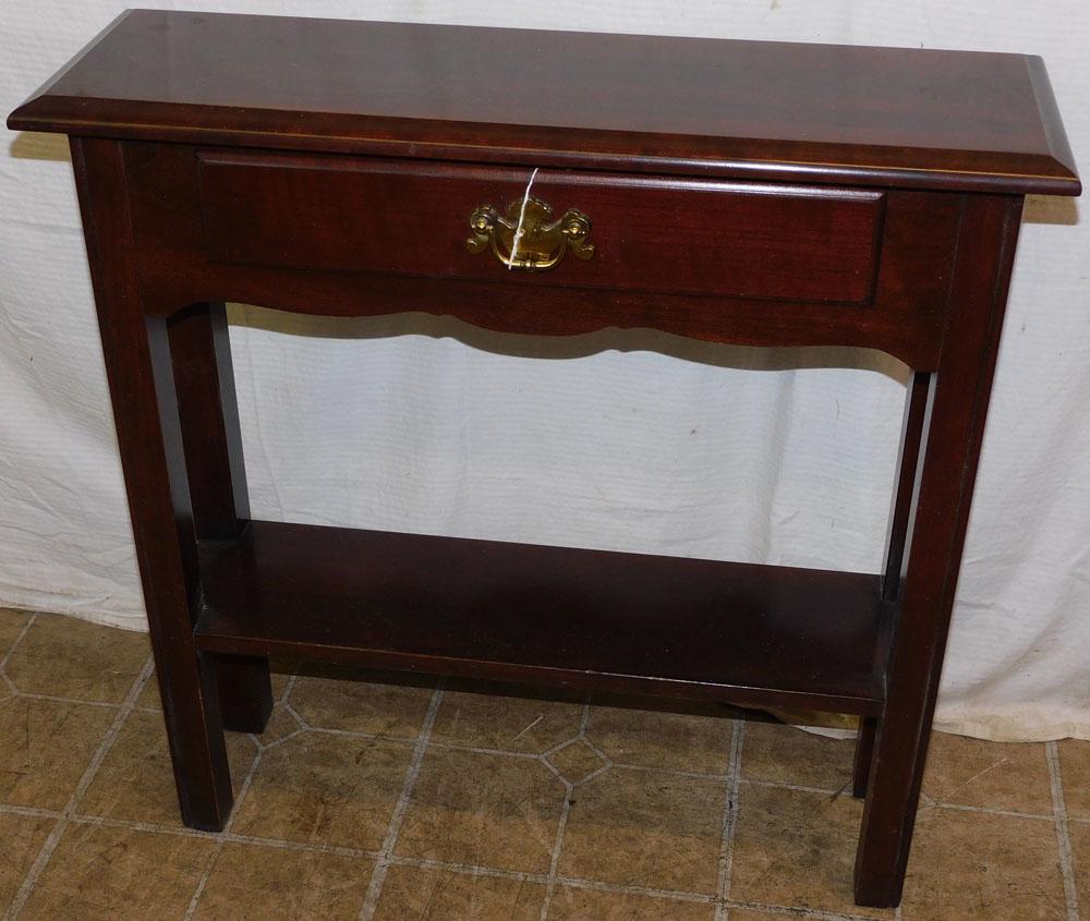 Diminutive Cherry One Drawer Console Table (1 of 5)
