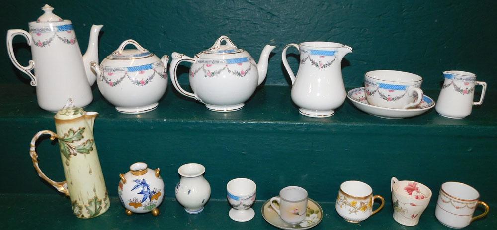 Lot Paint Decorated Porcelain Tea Pots (1 of 3)