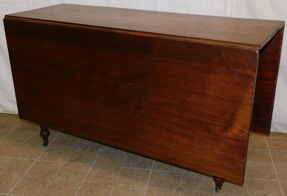 19th C Mahogany Drop-Leaf Dining Table (1 of 3)