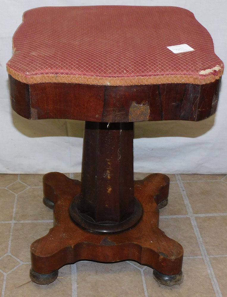 Victorian Rosewood Adjustable Piano Stool (1 of 2)