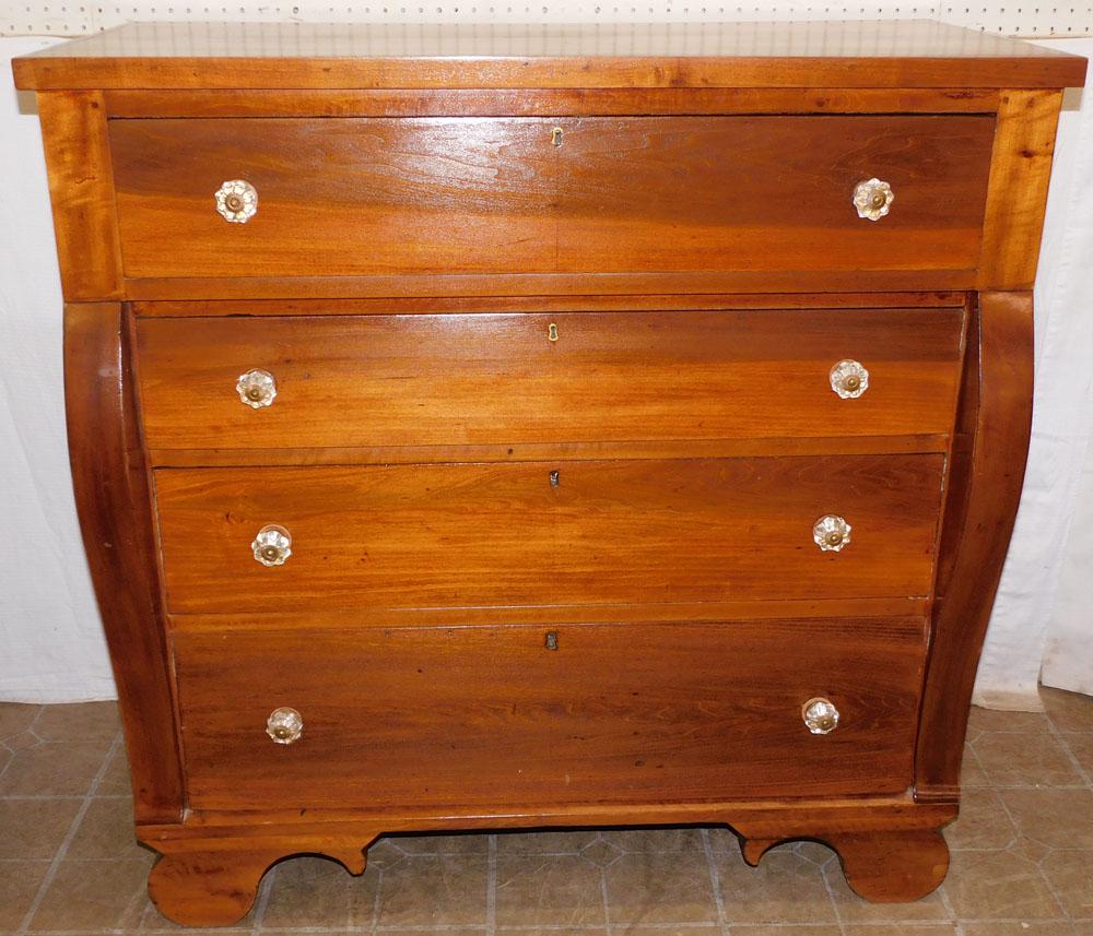 19th C Cherry Empire 4 Drawer Chest (1 of 4)