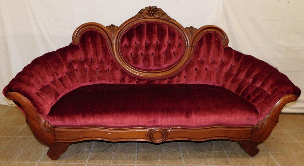 Carved Walnut Victorian Loveseat (1 of 4)