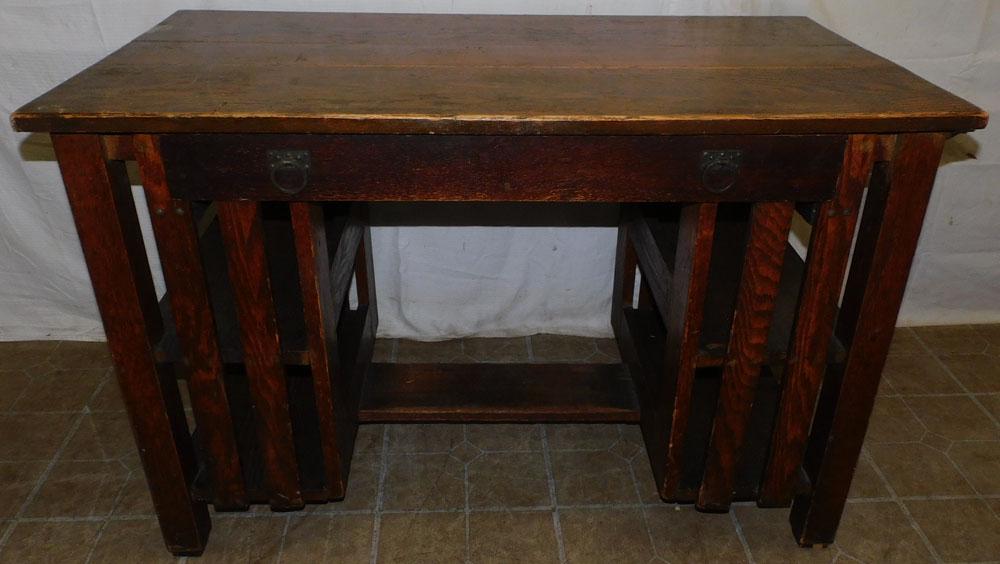 Oak Mission Style Desk (1 of 5)
