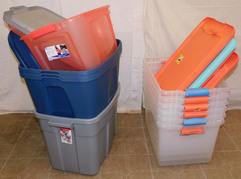 Lot of Plastic Totes (1 of 1)