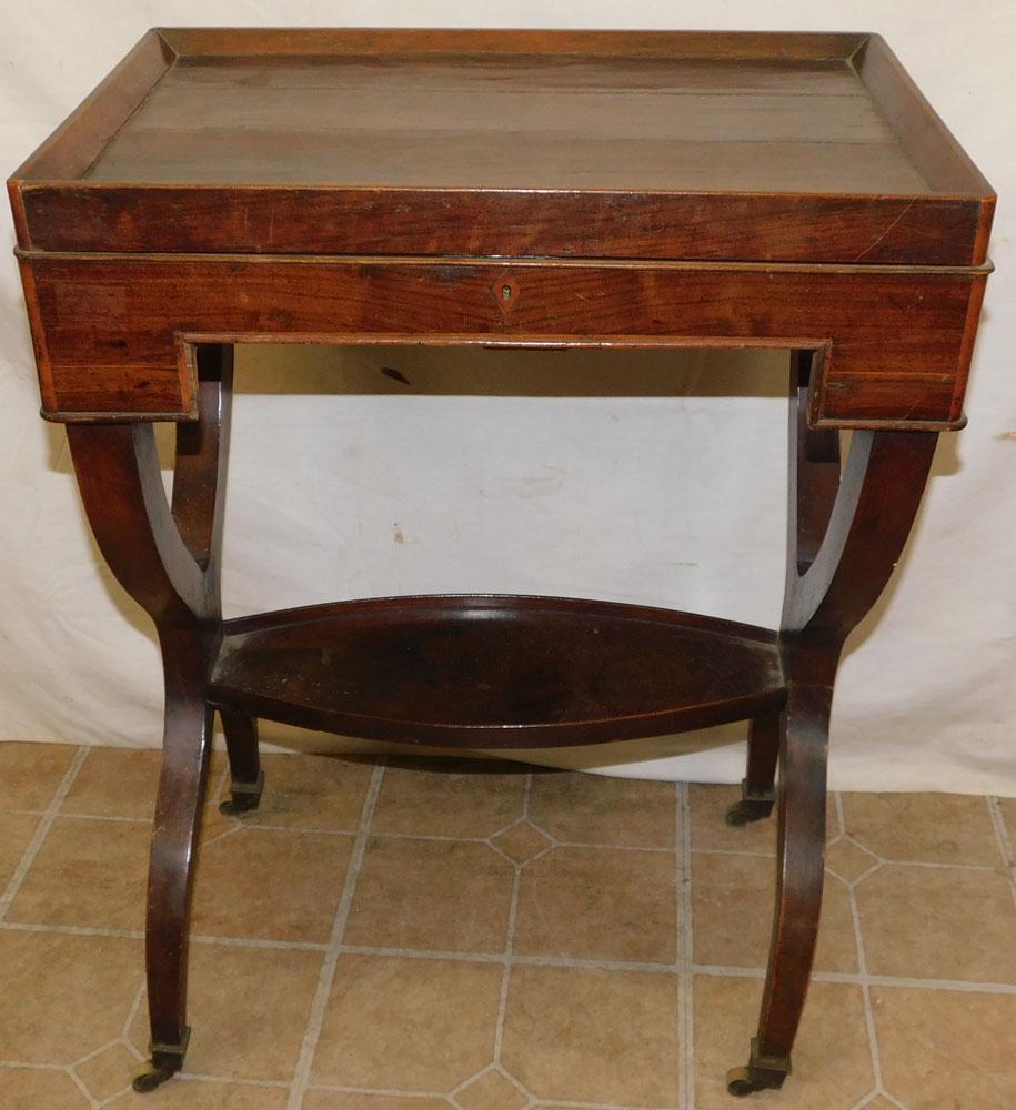 Antique Walnut Sewing Stand, (Missing Drawer) (1 of 3)