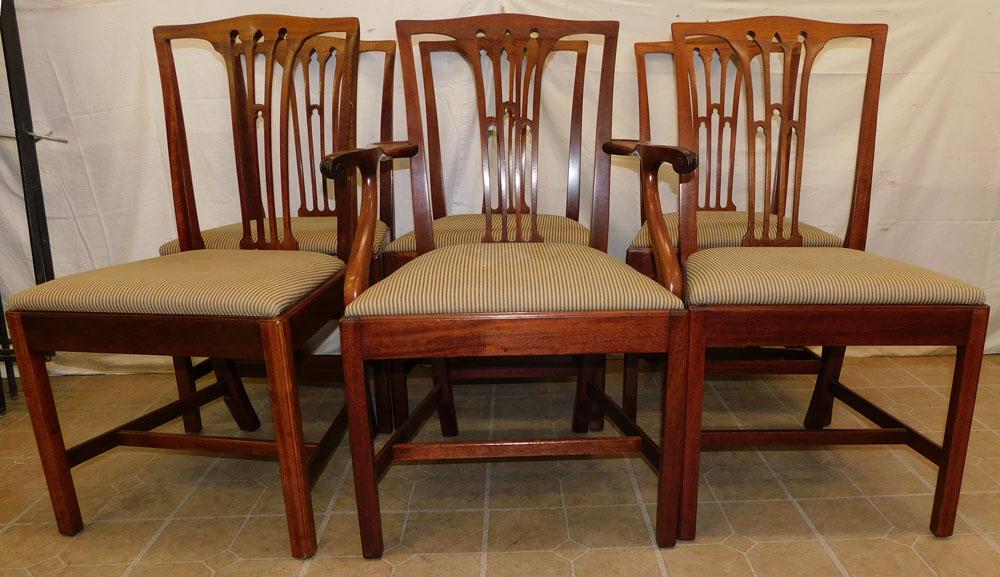 Set 6 Mahogany Dining Chairs (1 of 4)