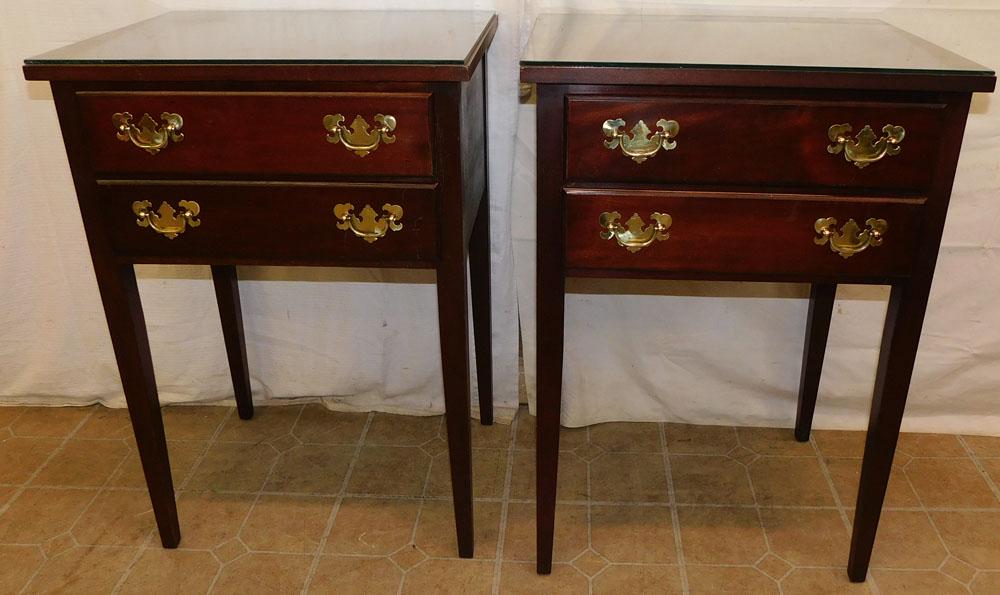 Pair Mahogany Carocraft Two Drawer Night Stands (1 of 5)