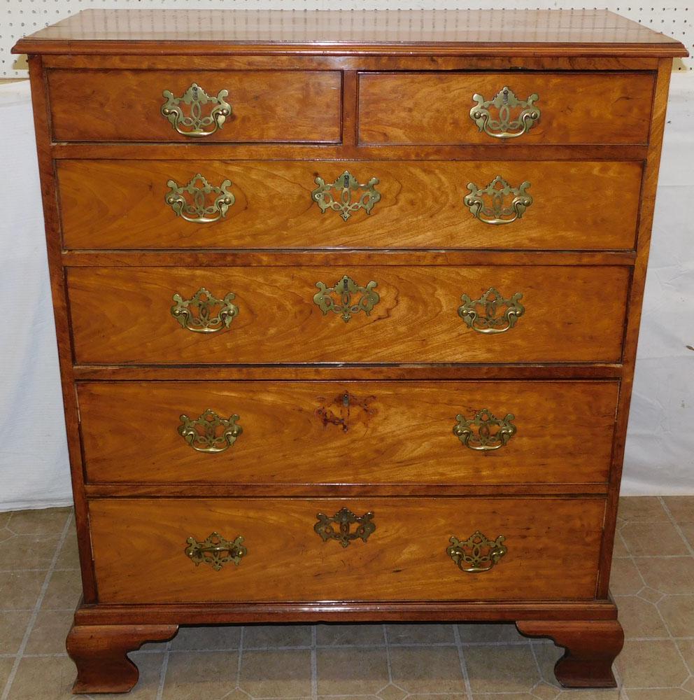 19th C Mahogany 2/4 Drawer Chest (1 of 7)