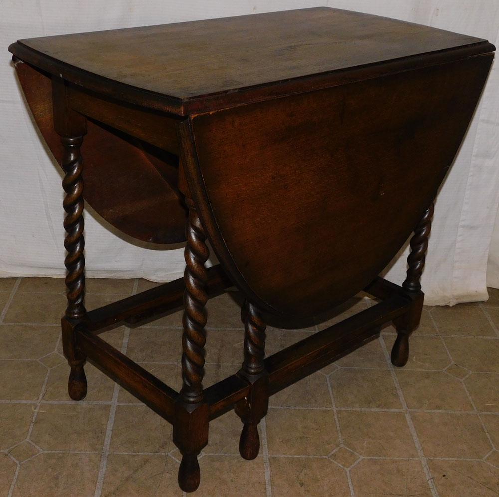 Antique Oak Barley Twist Gateleg Table (1 of 3)