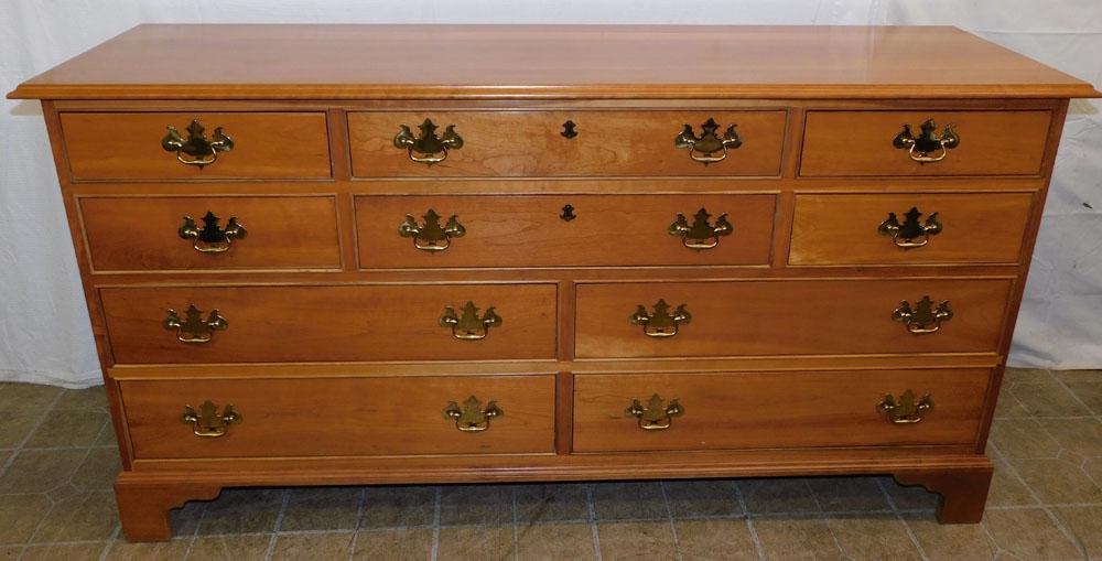 Cherry 10 Drawer Dresser By Stickley (1 of 7)