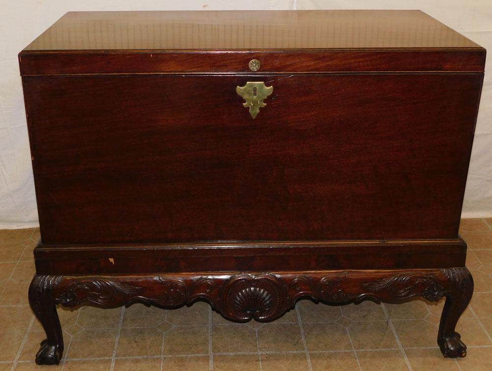 Mahogany Irish Chippendale Chest On Frame (1 of 9)
